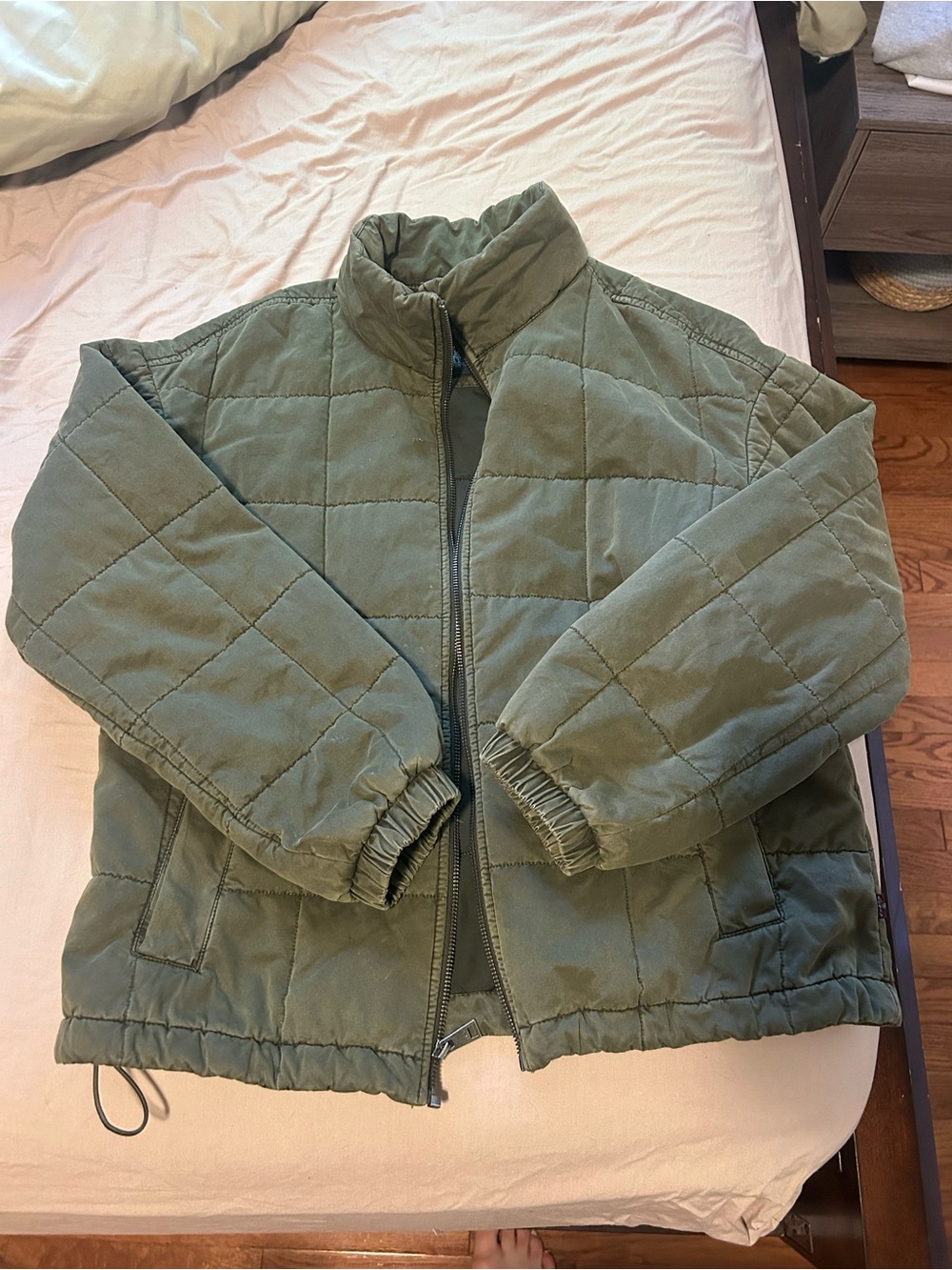 Levi's Olive Green Quilted womens Puffer Jacket